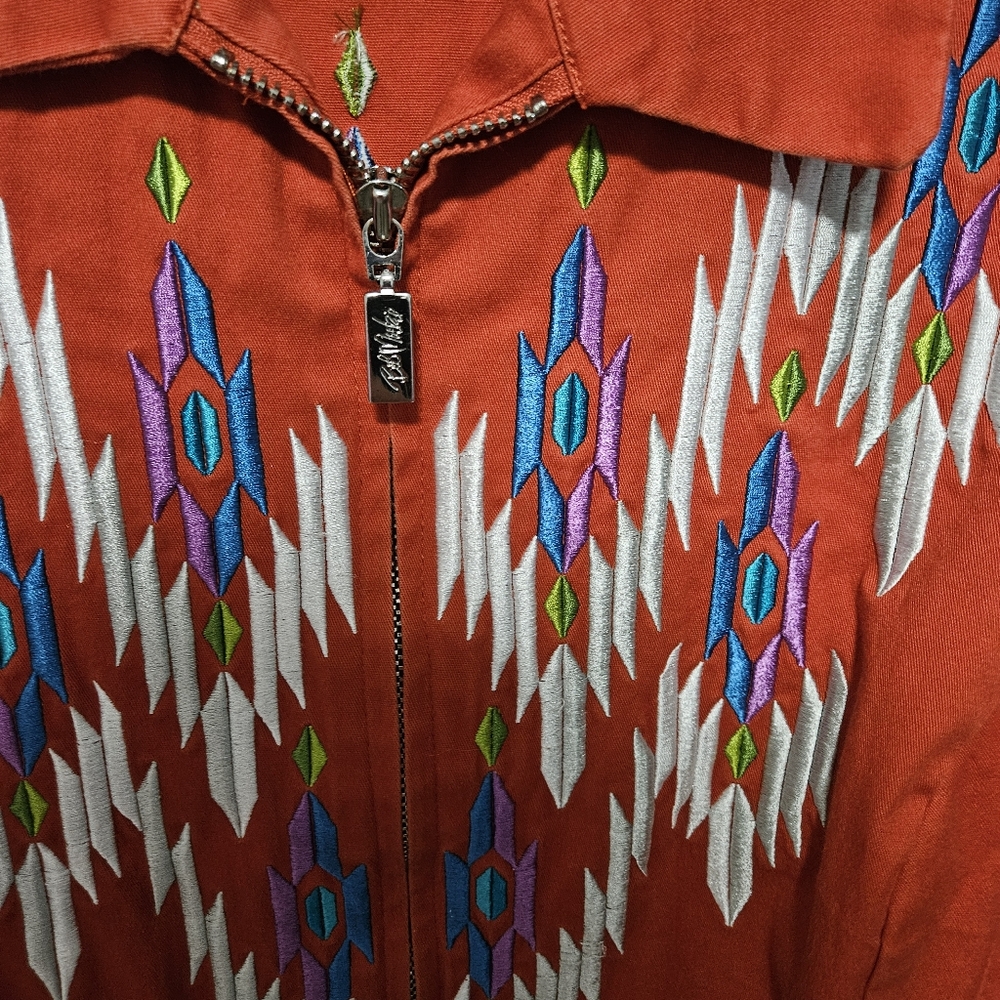 Bob Mackie Wearable Art Southwestern Embroidered Jacket Women's Size 2X - Picture 4 of 6